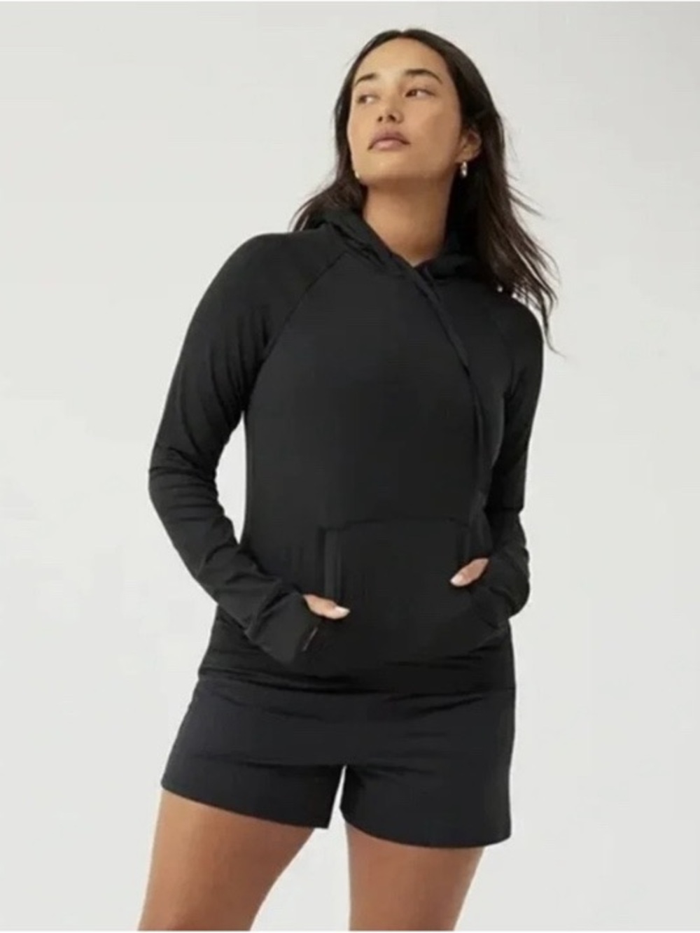 Outdoor Voices All Day CloudKnit Hoodie - Black L NWT